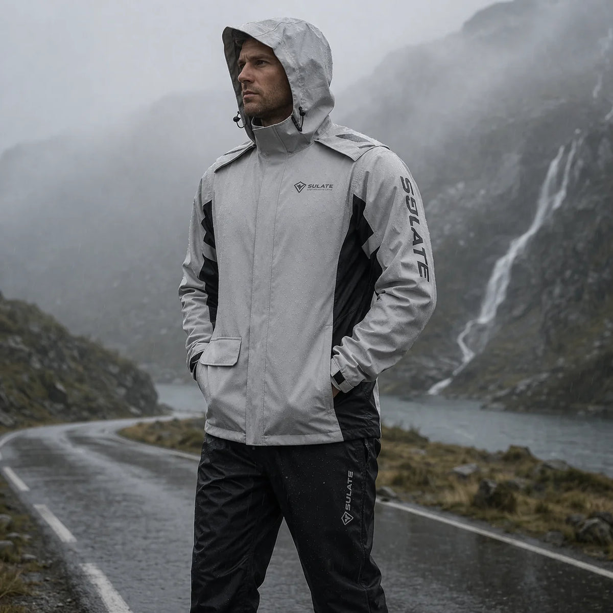 Rain Suit Waterproof Wind-Resistant Lightweight Packable Design