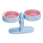 Raised Dog Bowl Adjustable Height Detachable Bowls & Suction Base