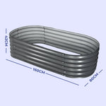 Raised Garden Bed Galvanized Steel Modular Tool-Free Assembly
