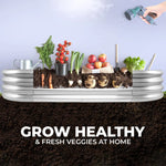 Raised Garden Bed Galvanized Steel Modular Tool-Free Assembly