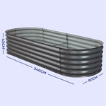 Raised Garden Bed Galvanized Steel Modular Tool-Free Assembly
