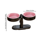 Raised Pet Bowl Height-Adjustable Detachable Bowls & Suction Base