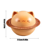 Ramen Bowl Set Ceramic Cat Lid Spoon & Chopsticks