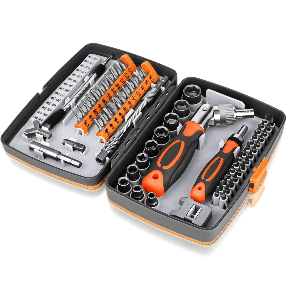 Ratchet Screwdriver Set 68-Piece Magnetic Holder & Portable Case