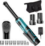 Ratchet Wrench Cordless 6-Inch Extended Neck Dual Battery Pack