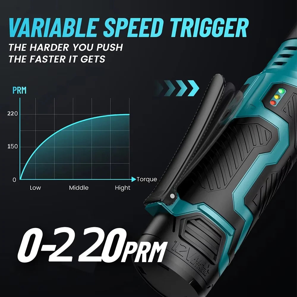 Ratchet Wrench Cordless Dual Mode 6-Inch Extended Neck