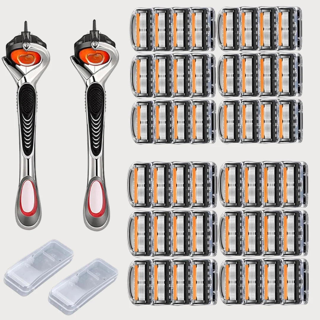 Razor Blade Set Multi-Layer Blades Ergonomic Locking Handle