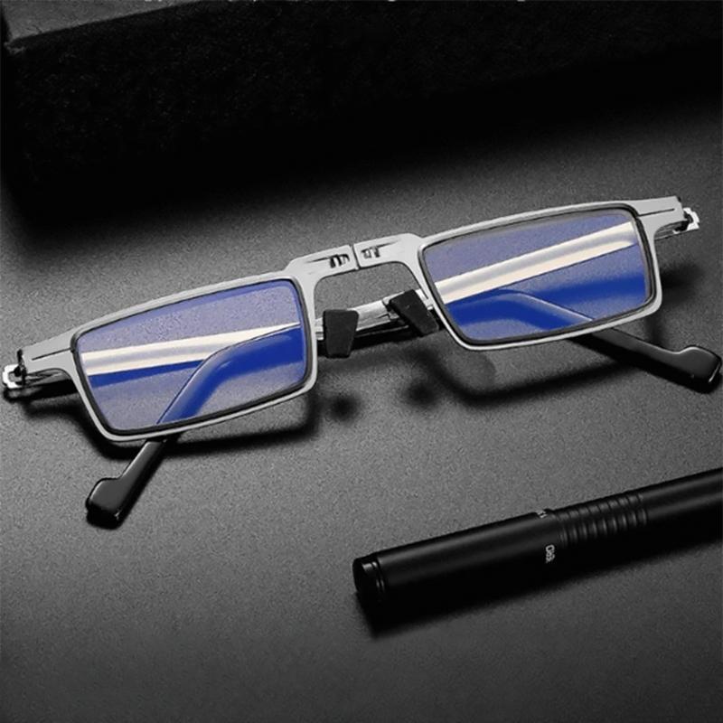 Reading Glasses Foldable Ultralight Titanium Frame Blue Light Protection