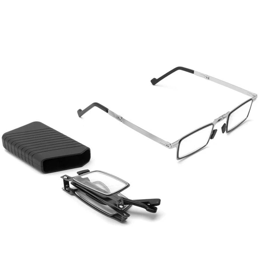 Reading Glasses Foldable Ultralight Titanium Frame Blue Light Protection