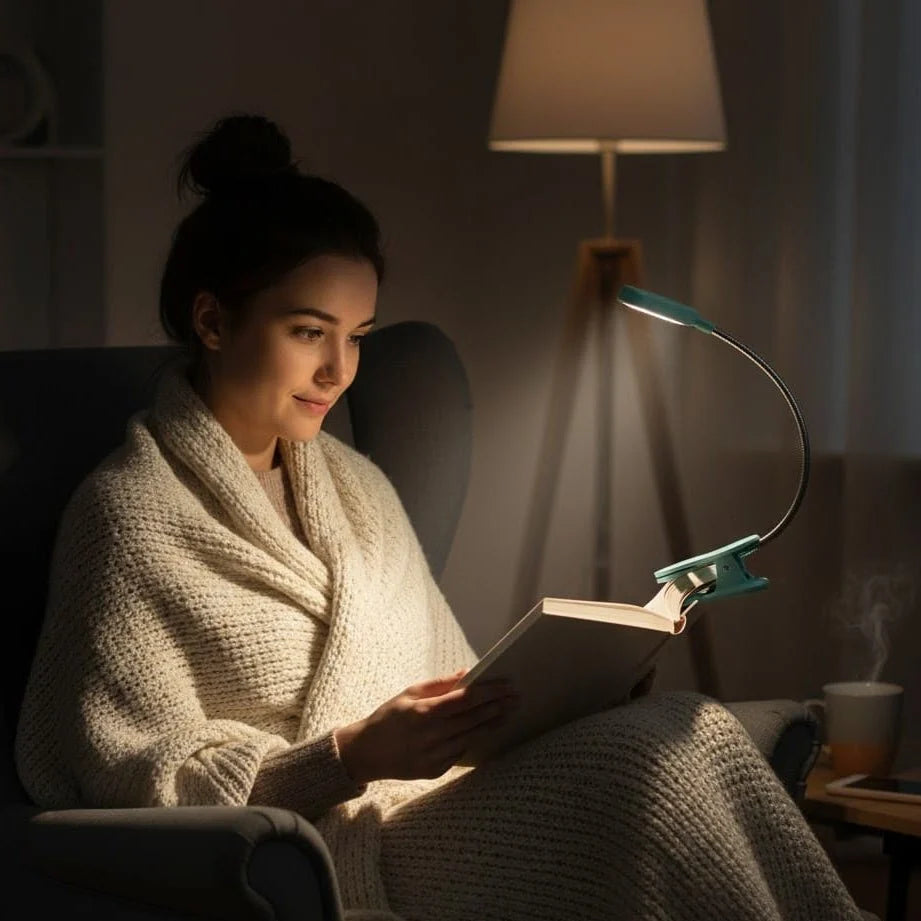 Reading Light Flexible Neckband USB Rechargeable 3 Color Modes