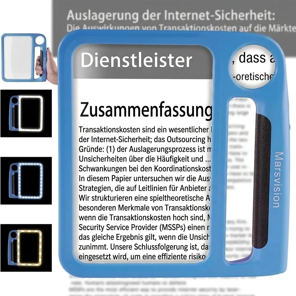 Reading Magnifier Dual Magnification Adjustable LED Lighting