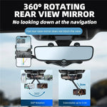 Rearview Mirror Phone Holder 360° Rotating Adjustable Mount