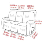 Recliner Cover Padded Non-Slip With Cup Holders