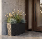 Rectangle Planter Ribbed Fiberglass UV-Resistant