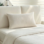 Rectangular Cushion Cover Microvelour Fine-Ribbed Concealed Zipper