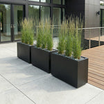 Rectangular Planter Fiberglass Steel-Reinforced with Drainage Holes