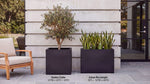 Rectangular Planter Fiberglass Steel-Reinforced with Drainage Holes