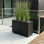 Rectangular Planter Fiberglass Steel-Reinforced with Drainage Holes