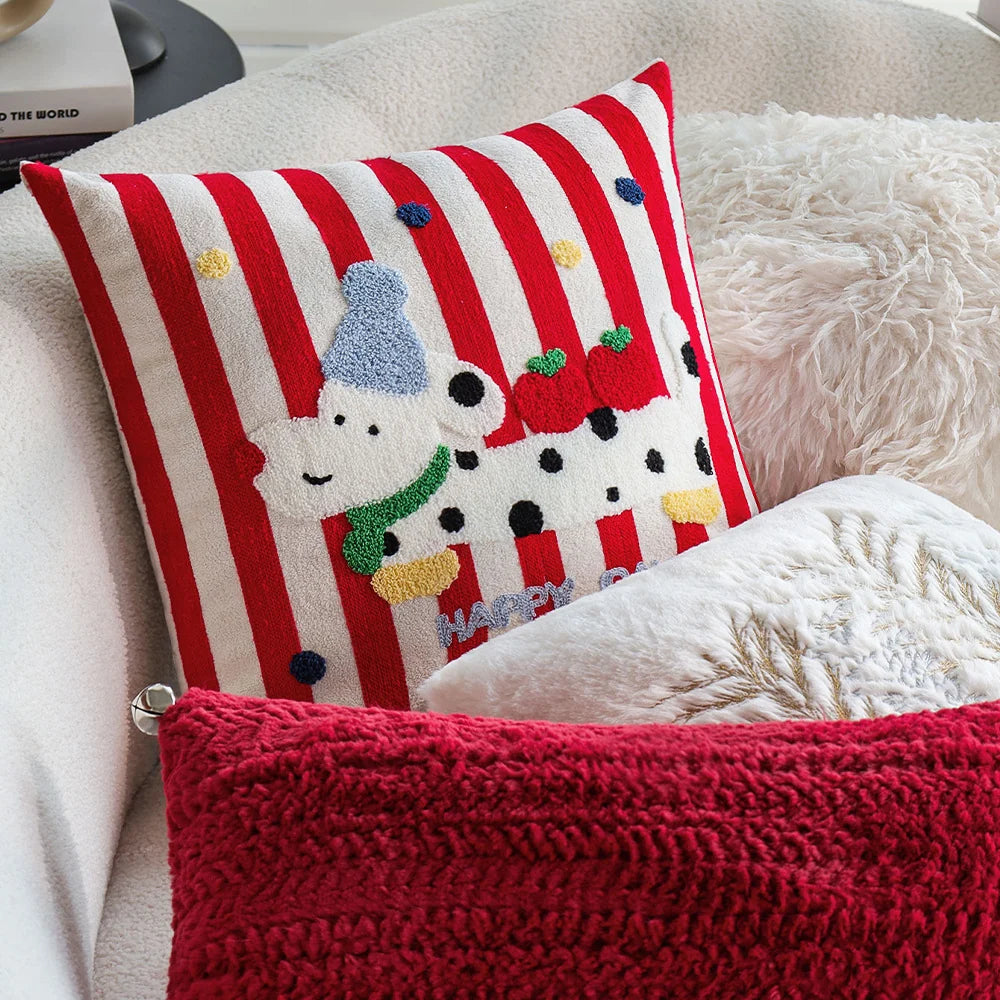 Rectangular Throw Pillow Plush Textured Knit & Concealed Zipper
