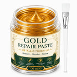 Refinishing Paste Metallic Gold Water-Resistant With Applicator Brush