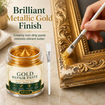 Refinishing Paste Metallic Gold Water-Resistant With Applicator Brush