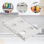 Refrigerator Can Rack Adjustable Space-Saving Holds 8 Cans