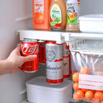 Refrigerator Can Rack Adjustable Space-Saving Holds 8 Cans