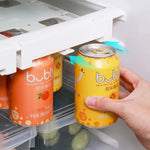 Refrigerator Can Rack Adjustable Space-Saving Holds 8 Cans