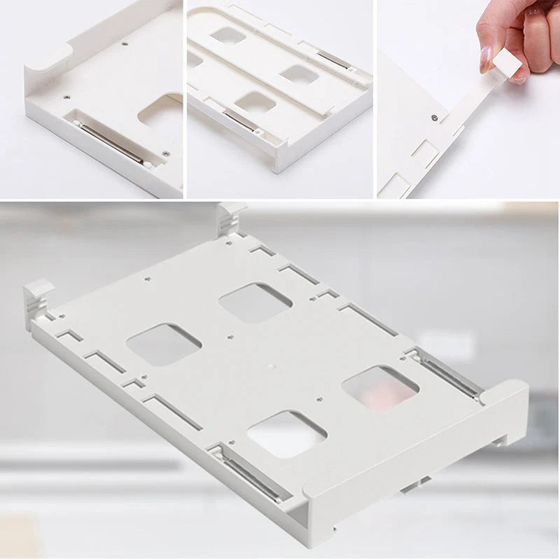 Refrigerator Can Rack Adjustable Space-Saving Holds 8 Cans