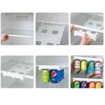 Refrigerator Can Storage Rack Adjustable Hanging 8-Can Capacity