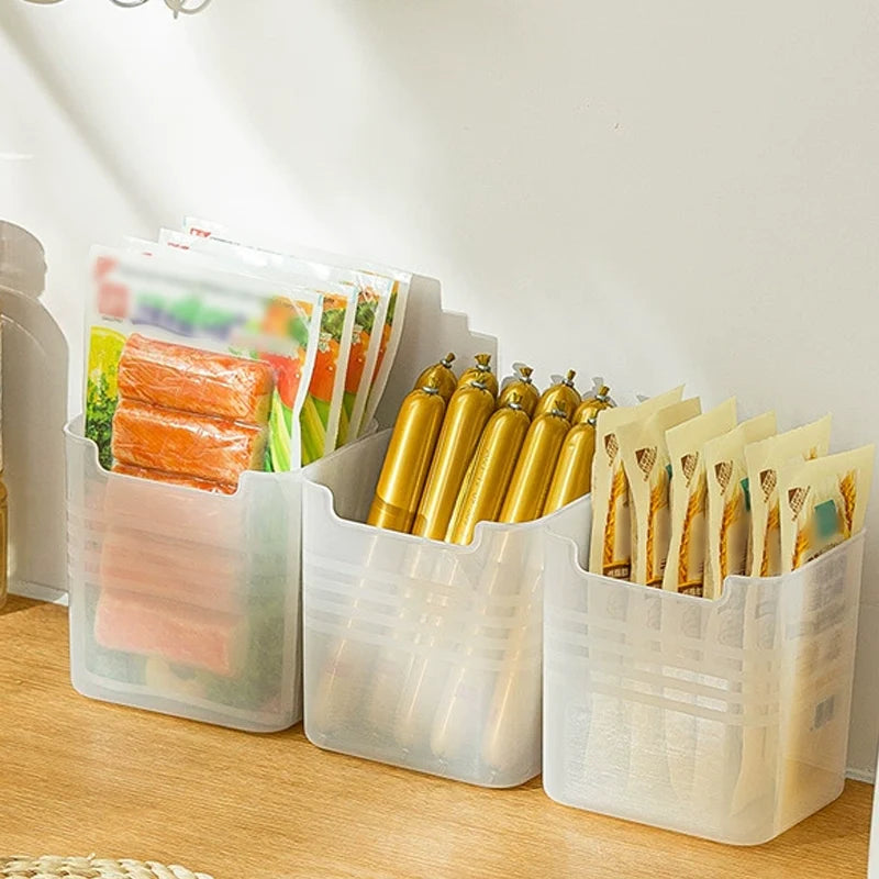 Refrigerator Door Storage Box Adjustable Tool-Free Fit Deep Vertical Design