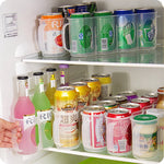 Refrigerator Drink Organizer 4-Slot Easy-Clean PP Plastic