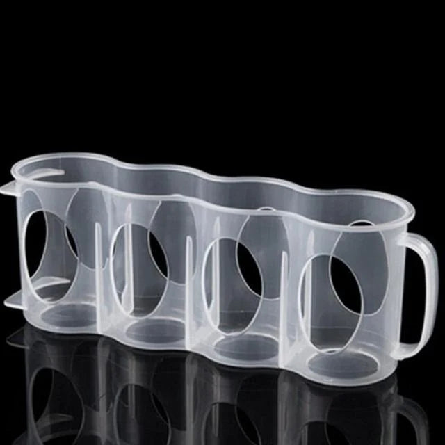 Refrigerator Drink Organizer 4-Slot Easy-Clean PP Plastic