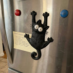 Refrigerator Magnet Cartoon Climbing Cat Design