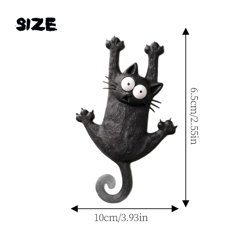 Refrigerator Magnet Cartoon Climbing Cat Design