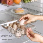 Refrigerator Organizer Drawer Under-Shelf Sliding Transparent Storage