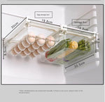 Refrigerator Organizer Drawer Under-Shelf Sliding Transparent Storage