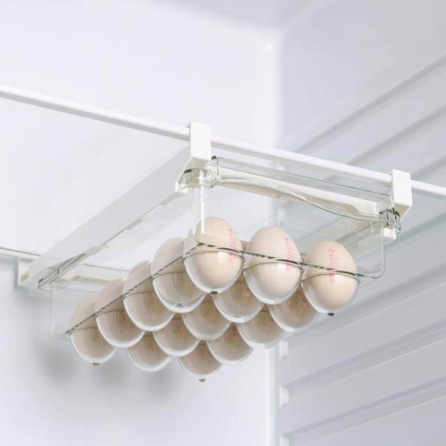 Refrigerator Organizer Drawer Under-Shelf Sliding Transparent Storage