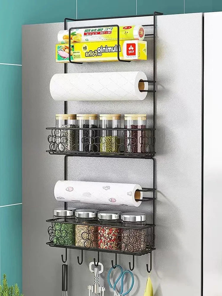 Refrigerator Organizer Rack Multi-Layer Adhesive-Free Rust-Resistant