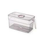 Refrigerator Storage Bin Stackable Transparent Ventilated With Drainage
