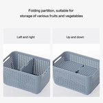 Refrigerator Storage Container Adjustable Dividers Wash & Drain BPA-Free