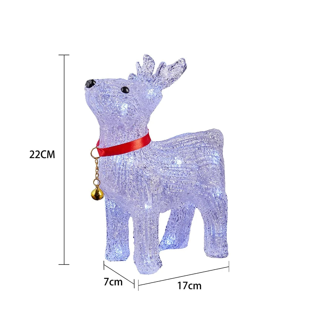 Reindeer Decoration Acrylic Warm White LED Battery-Powered IP44