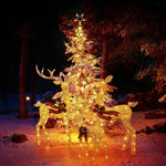 Reindeer Decoration Set Outdoor Warm White LED 3-Piece