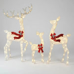 Reindeer Decoration Set Outdoor Warm White LED 3-Piece