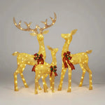 Reindeer Decoration Set Outdoor Warm White LED 3-Piece