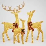 Reindeer Decoration Set of 3 Warm White LED Lights