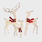 Reindeer Decoration Set of 3 Warm White LED Lights