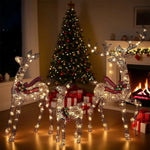 Reindeer Decoration Set of 3 Warm White LED Lights
