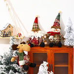 Reindeer Figure Soft Fabric Scarf & Faux Fur Antlers