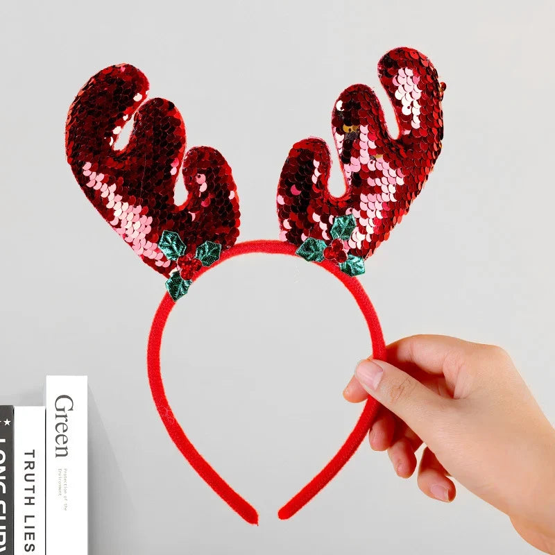 Reindeer Headband Soft Felt Adjustable Fit